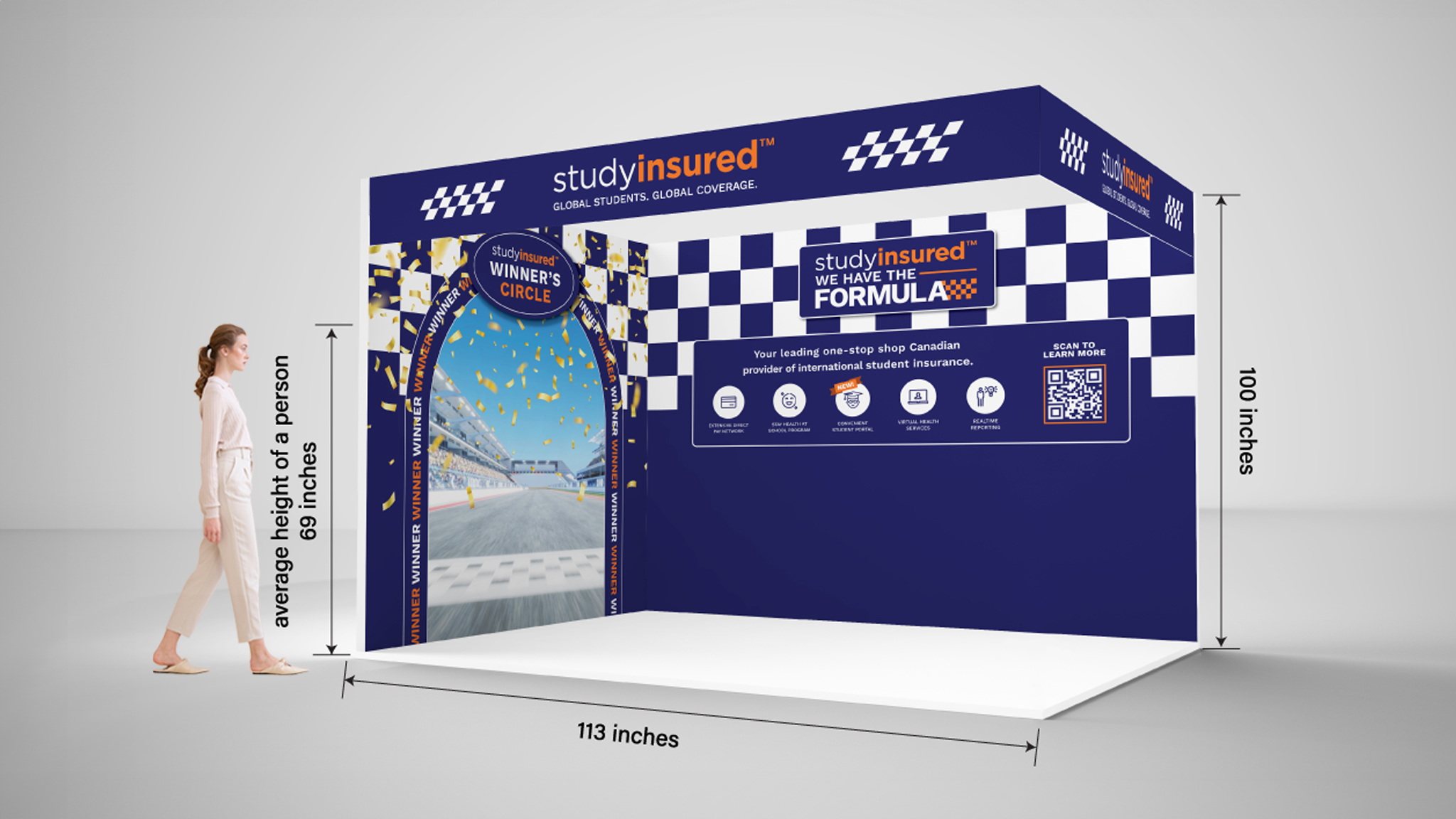 StudyInsured booth design with photobooth for ICEF Berlin